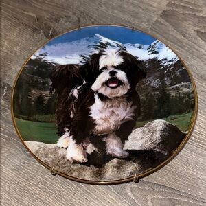 King Of The Hill Plate Shih Tzu Dog Danbury Mint Limited Edition Vintage